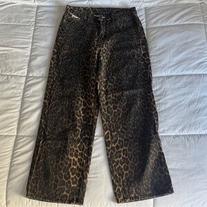 Leopard Print Women Jeans